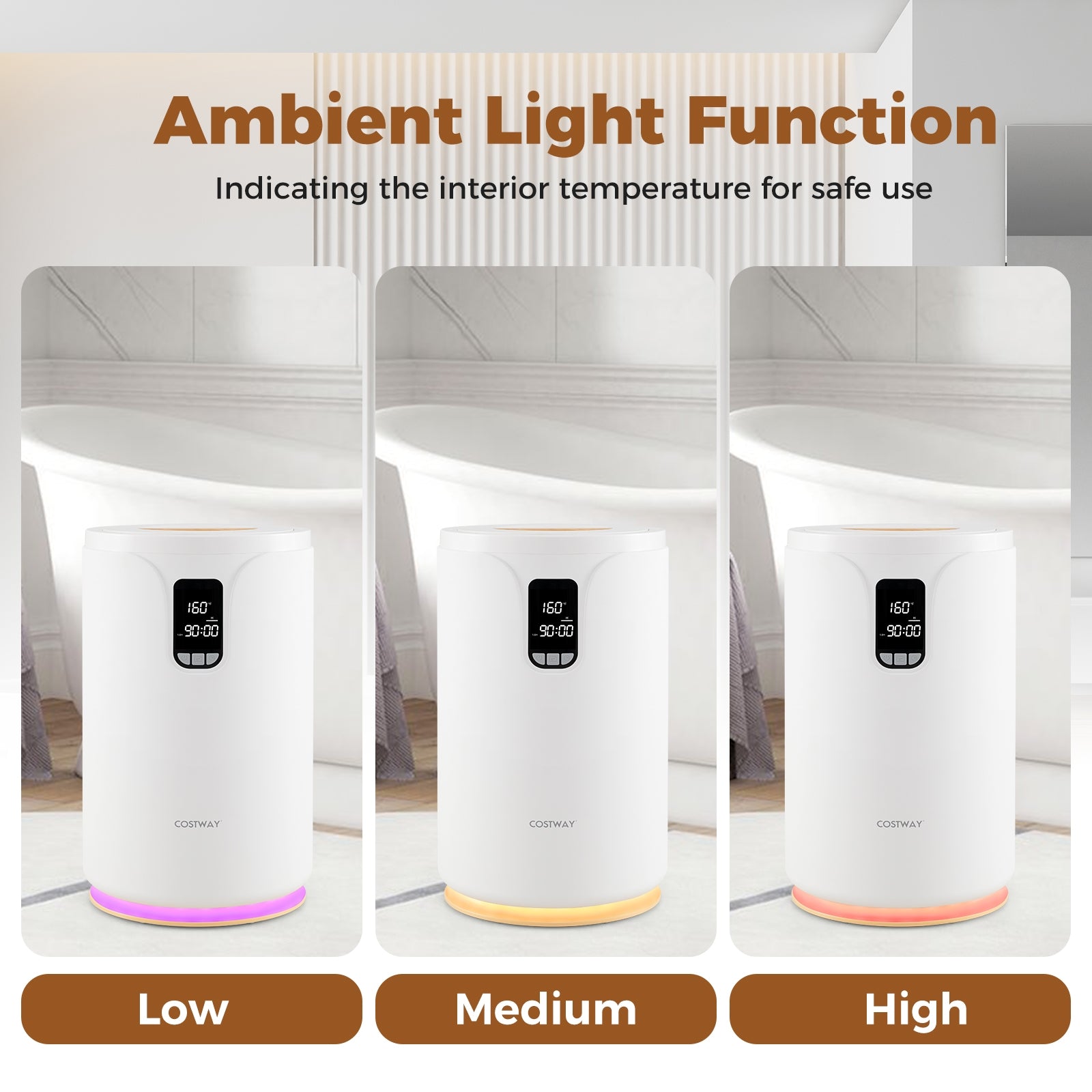 20L Hot Towel Warmer Bucket with 30/60/90 Min Heating Time, White Dryers at Gallery Canada