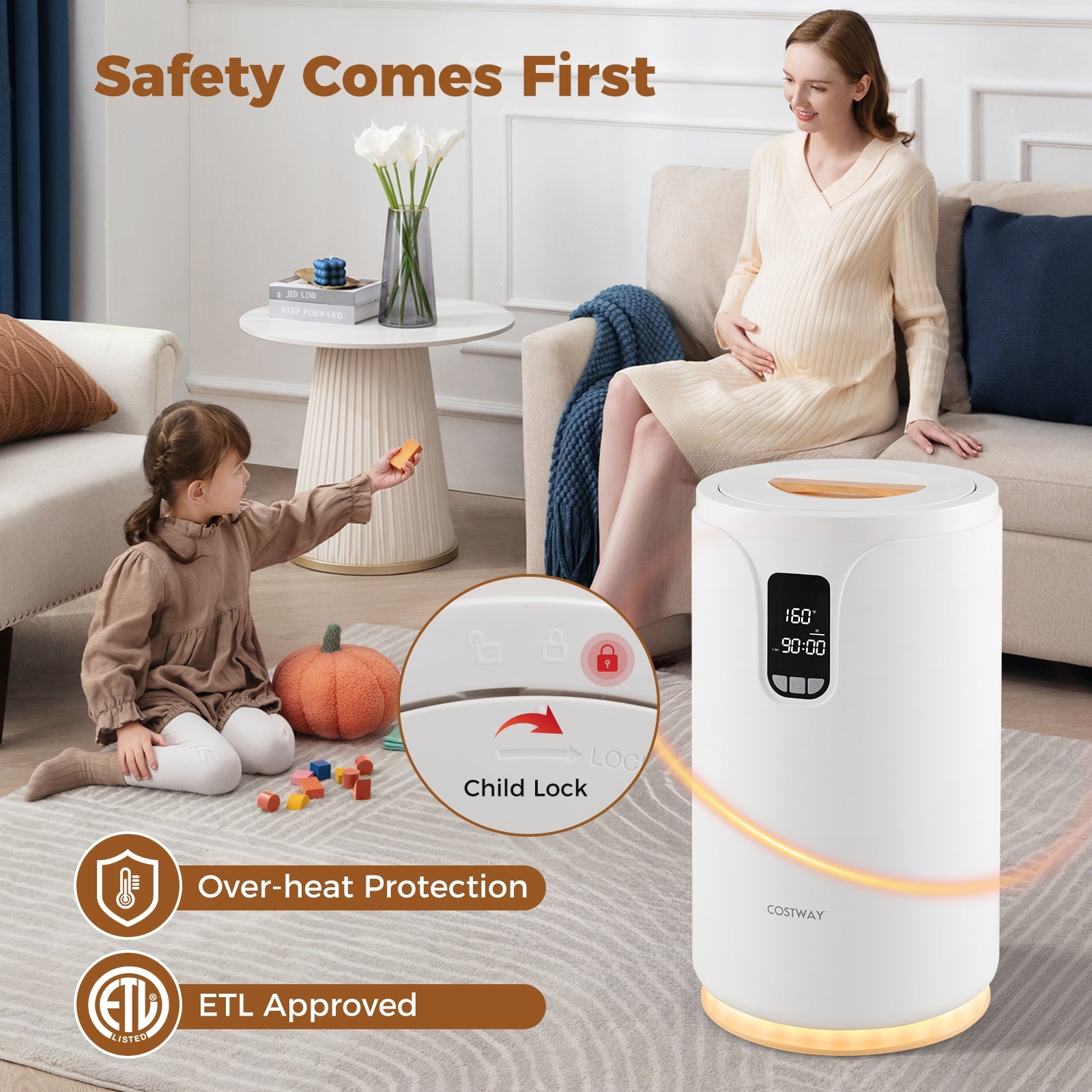 20L Hot Towel Warmer Bucket with 30/60/90 Min Heating Time, White Dryers at Gallery Canada