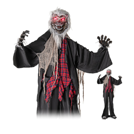 8.2 FT Animatronic Werewolf, Howling Sounds, Poseable Arms, Red Eyes Halloween Options at Gallery Canada