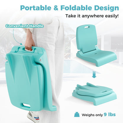 Foldable Outdoor Pool Chair with Handle and Back Support, Green Beach & Lawn Chairs at Gallery Canada