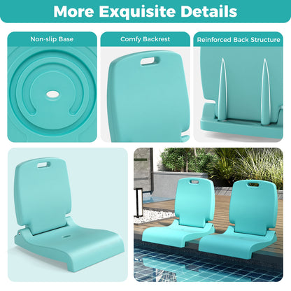 Foldable Outdoor Pool Chair with Handle and Back Support, Green Beach & Lawn Chairs at Gallery Canada
