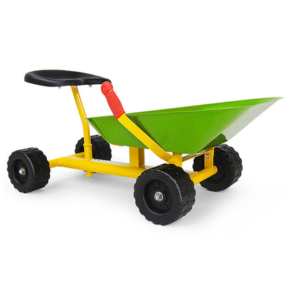 8 Inch Heavy Duty Kids Ride-on Sand Dumper with 4 Wheels-Lime Green, Green Sandboxes Lime Green at Gallery Canada
