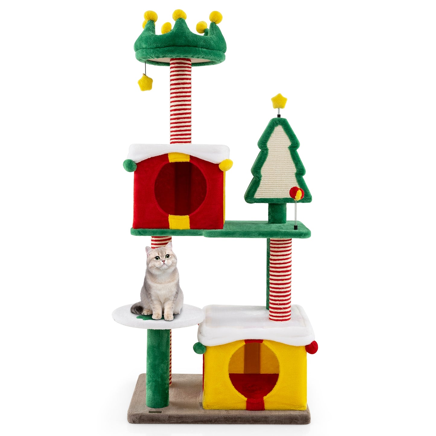 Cat Tree Tower For Indoor Cats, With Scratching Posts, Multicolor Cat Trees Condos & Scratchers Multicolor at Gallery Canada