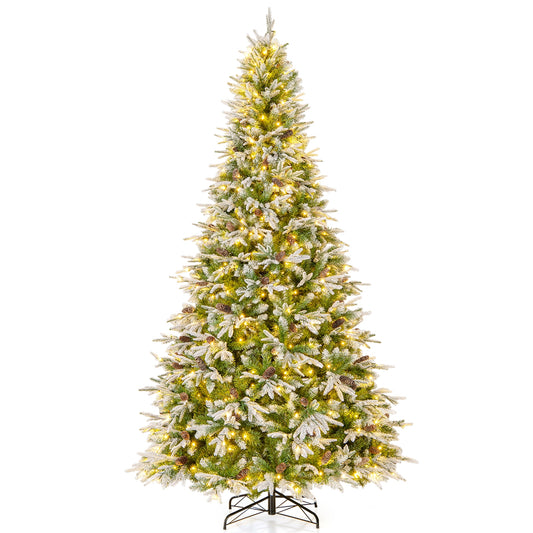 6/7.5/9 FT Pre-Lit Artificial Christmas Tree with 765/1135/1871 Tips and 280/470/690 Warm-White LED Lights-L, Green Christmas Large at Gallery Canada
