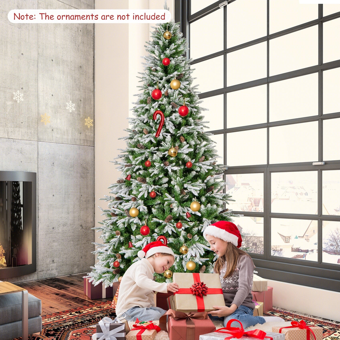 6/7.5/9 FT Pre-Lit Artificial Christmas Tree with 765/1135/1871 Tips and 280/470/690 Warm-White LED Lights-L, Green Christmas at Gallery Canada