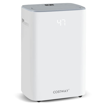 Dehumidifier with Auto Drain or Manual Drainage for Home Basement, White Dehumidifiers at Gallery Canada