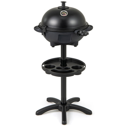 Electric BBQ Grill 1200W Indoor Outdoor Grill with 2-Zone Non-Stick Grilling Plate, Black Outdoor Grills at Gallery Canada
