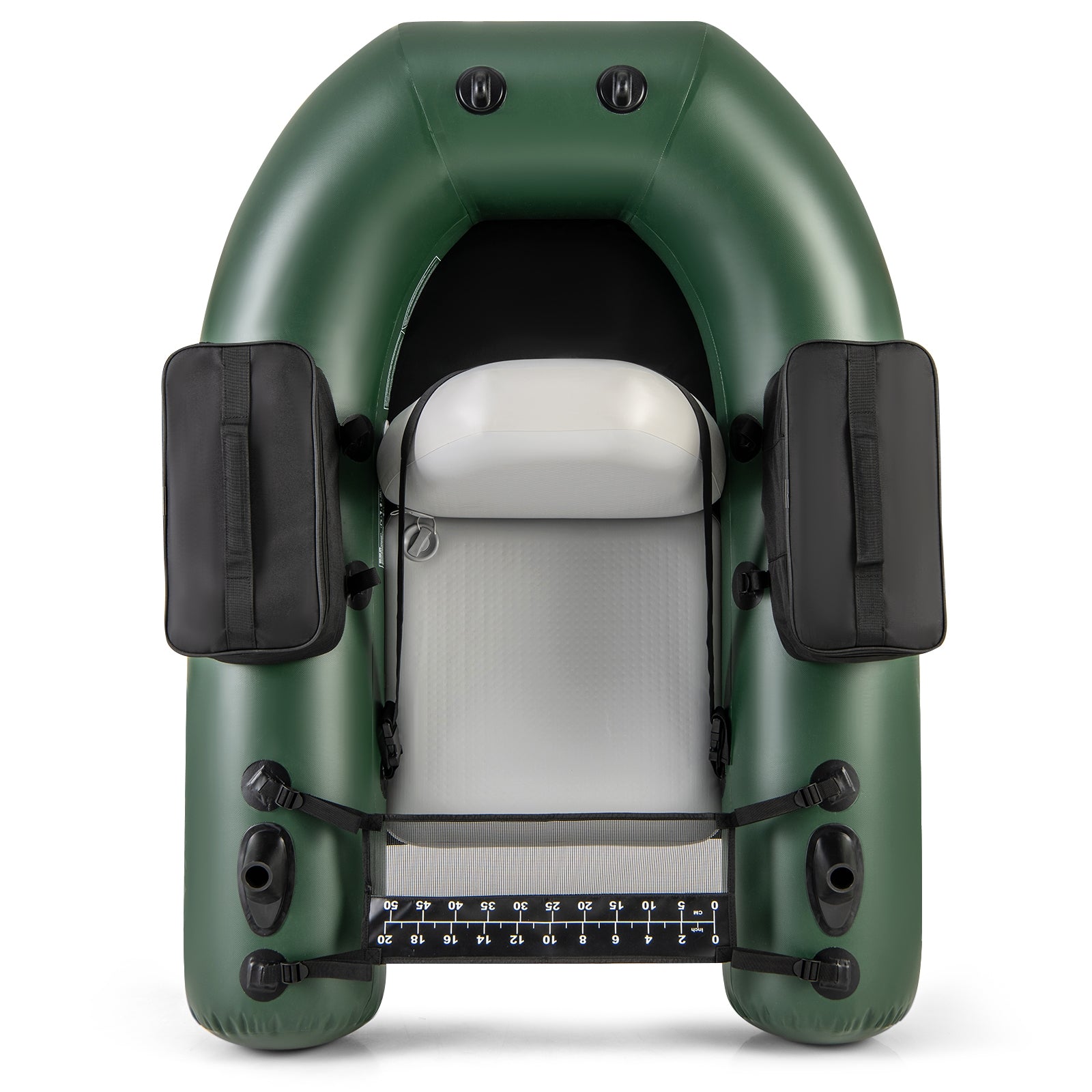 Inflatable Fishing Float Tube for Angling with Fish Ruler and Angling Base, Camouflage Water Sports at Gallery Canada