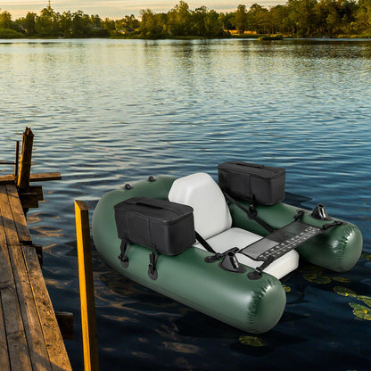 Inflatable Fishing Float Tube for Angling with Fish Ruler and Angling Base, Camouflage Water Sports at Gallery Canada