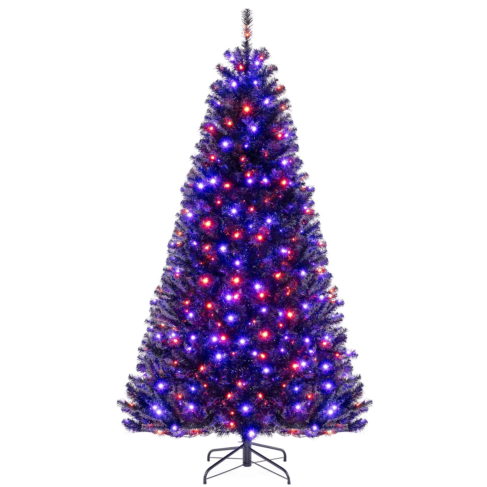 6/7/8 Feet Artificial Christmas Tree with 6 Lighting Modes and Spooky Sounds-7 ft, Black Christmas Tree at Gallery Canada