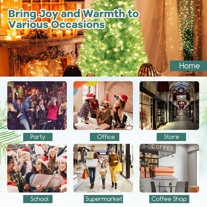 6/7 FT Blue Artificial Christmas Tree with 280/380 Warm White LED Lights and Foldable Metal Stand-6 FT, Blue Christmas Tree at Gallery Canada