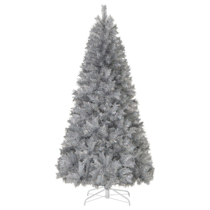 Artificial Xmas Tree with Branch Tips and Warm White LED Lights-7FT, Silver Christmas Tree at Gallery Canada