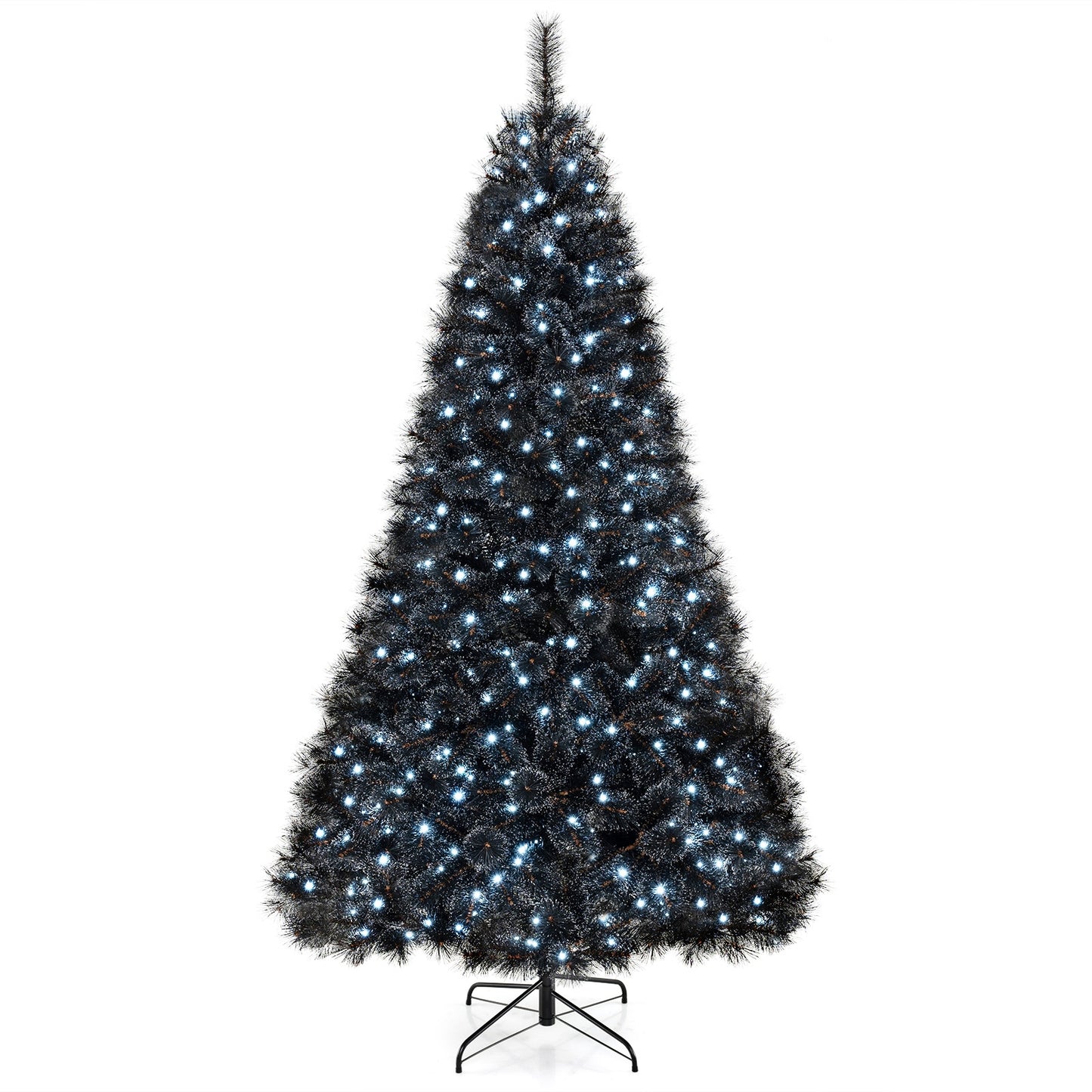 6/7/8 Feet Black Artificial Halloween Christmas Tree with PVC Branch Tips and 210/320/450 Cool White LED Lights-L, Black Christmas Tree at Gallery Canada
