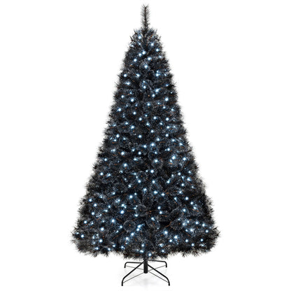 6/7/8 Feet Black Artificial Halloween Christmas Tree with PVC Branch Tips and 210/320/450 Cool White LED Lights-L, Black Christmas Tree Black at Gallery Canada