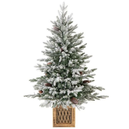 4 FT Pre-Lit Artificial Christmas Tree, 100 LED Lights, Green Christmas Tree Green at Gallery Canada