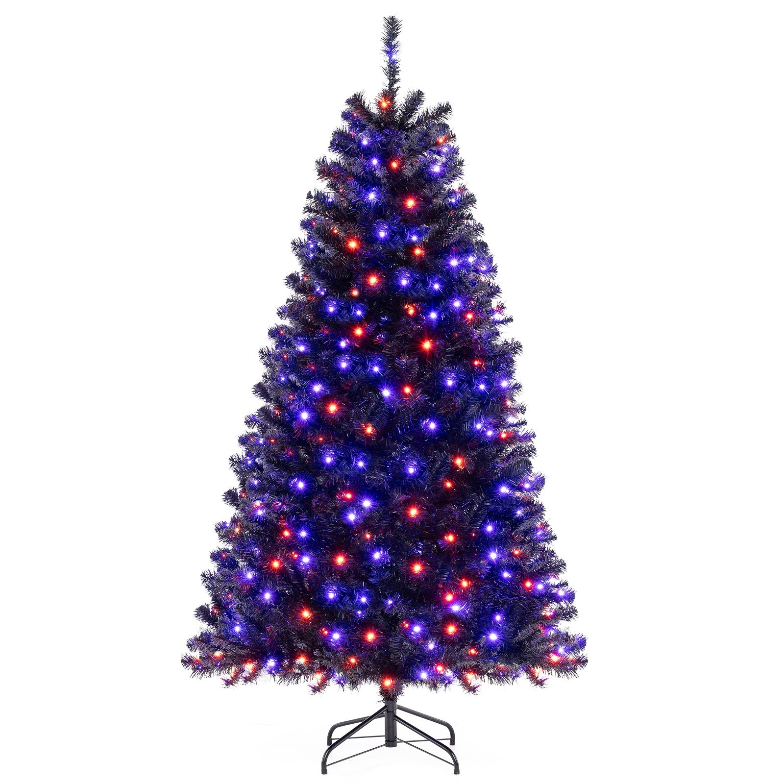6/7/8 Feet Artificial Christmas Tree with 6 Lighting Modes and Spooky Sounds-6 ft, Black Christmas Tree at Gallery Canada