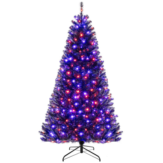 6/7/8 Feet Artificial Christmas Tree, 6 Lighting Modes, Spooky Sounds, Black Christmas Tree Black at Gallery Canada