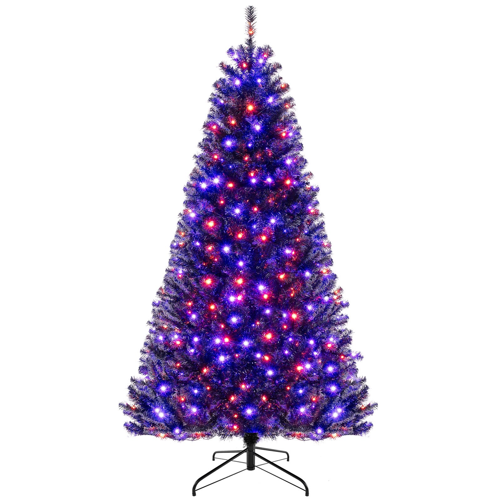 6/7/8 Feet Artificial Christmas Tree with 6 Lighting Modes and Spooky Sounds-L, Black Christmas Tree at Gallery Canada