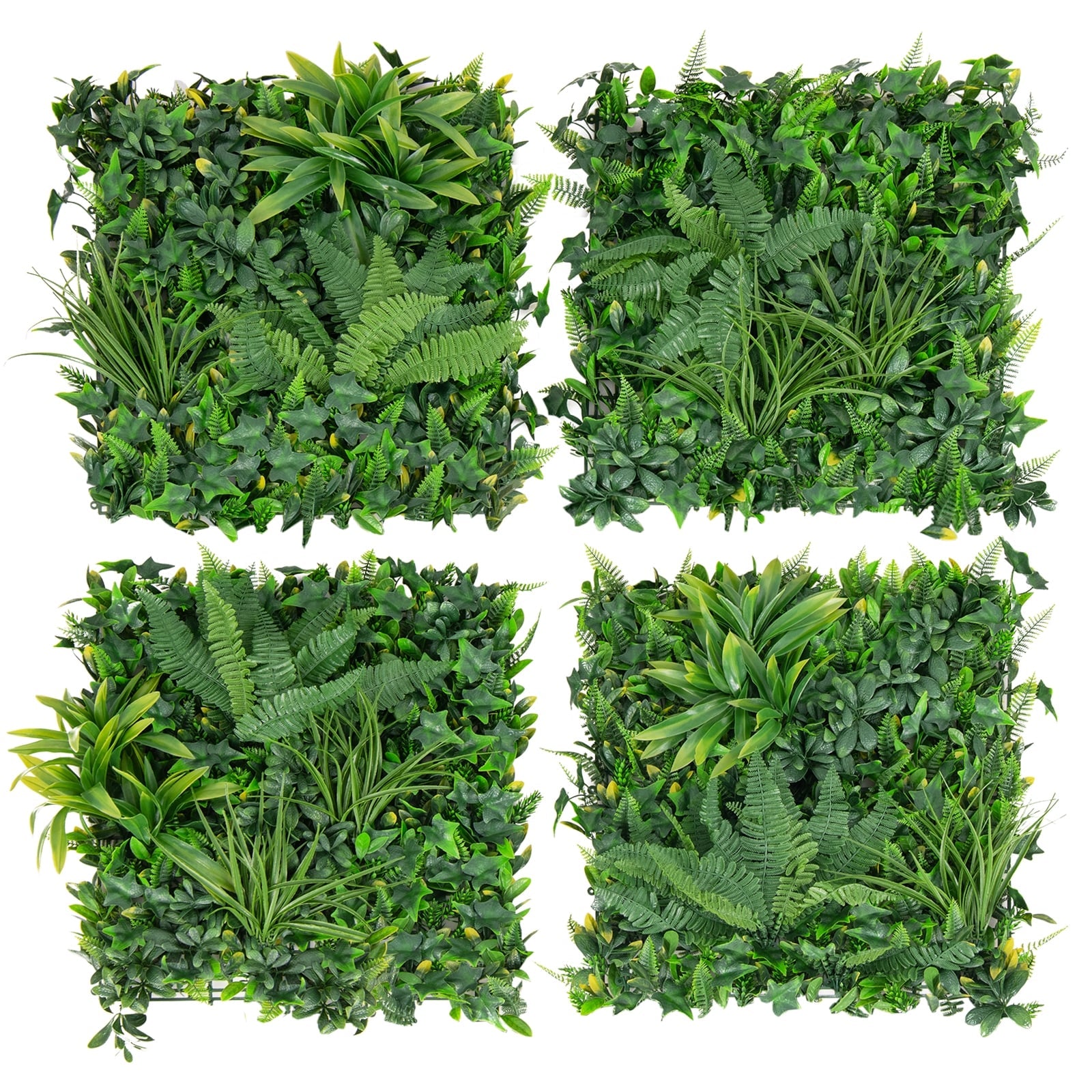 4 Artificial Hedge Boxwood Panels, 20 x 20 Inch, Green Decorative Fencing & Flooring at Gallery Canada