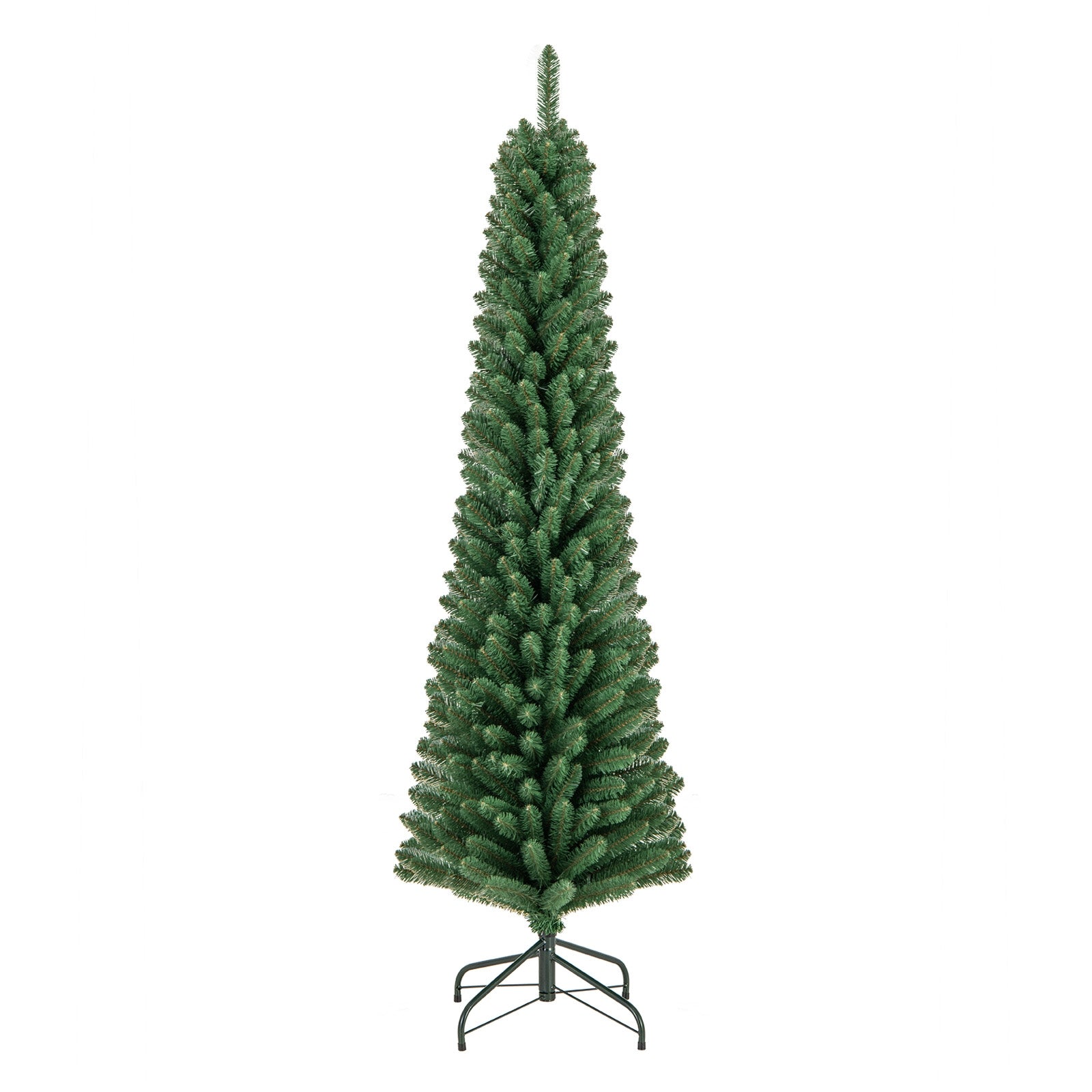 6 Ft Pencil Christmas Tree, 392 Memory Wire Branch Tips, Metal Stand, Green Christmas Tree Green at Gallery Canada