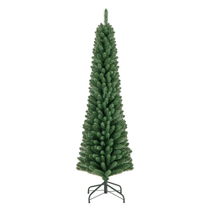 6 Ft Pencil Christmas Tree, 392 Memory Wire Branch Tips, Metal Stand, Green Christmas Tree Green at Gallery Canada