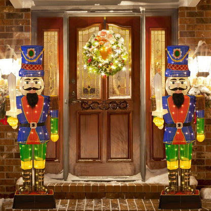 6 Feet Pre-Lit Nutcracker with Sword and 110 LED Lights Christmas Decor & Accessories at Gallery Canada