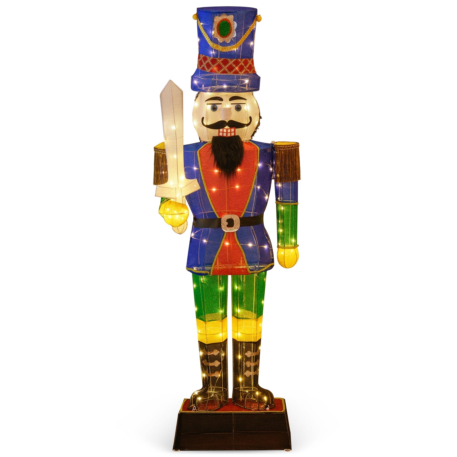 6 Feet Pre-Lit Nutcracker with Sword and 110 LED Lights Christmas Decor & Accessories at Gallery Canada
