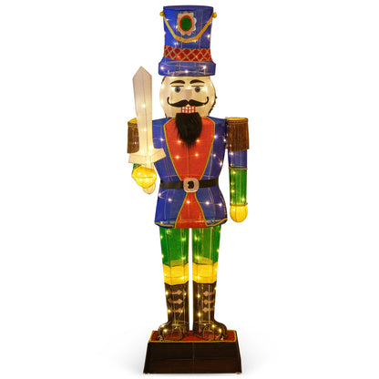 6 Feet Pre-Lit Nutcracker with Sword and 110 LED Lights Christmas Decor & Accessories at Gallery Canada