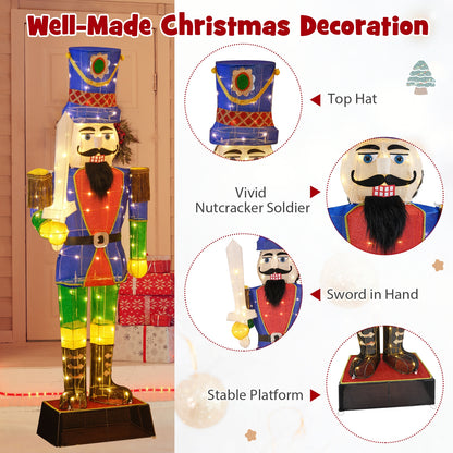 6 Feet Pre-Lit Nutcracker with Sword and 110 LED Lights Christmas Decor & Accessories at Gallery Canada