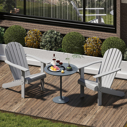 Acacia Wood Lounge Patio Adirondack Chair with Inclined Seat, Gray Adirondack Chairs at Gallery Canada