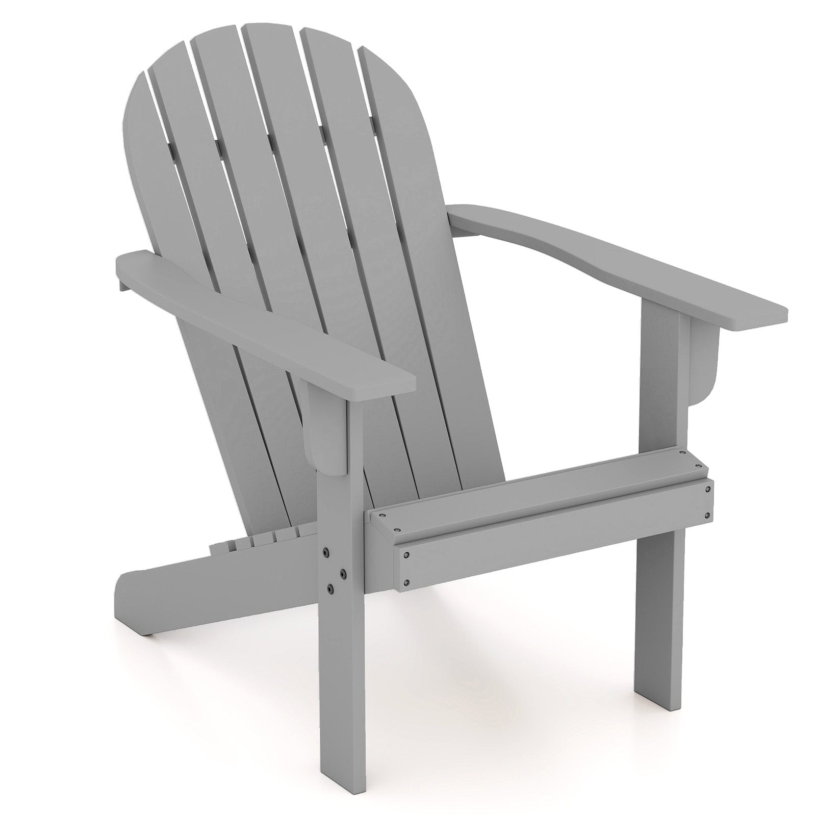 Acacia Wood Lounge Patio Adirondack Chair with Inclined Seat, Gray Adirondack Chairs Gray at Gallery Canada