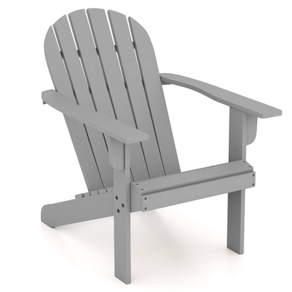 Acacia Wood Lounge Patio Adirondack Chair with Inclined Seat, Gray Adirondack Chairs Gray at Gallery Canada