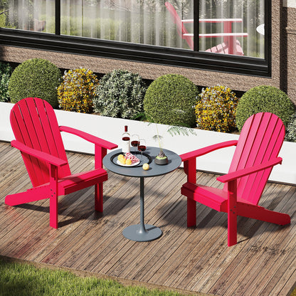 Acacia Wood Lounge Patio Adirondack Chair with Inclined Seat, Red Adirondack Chairs at Gallery Canada