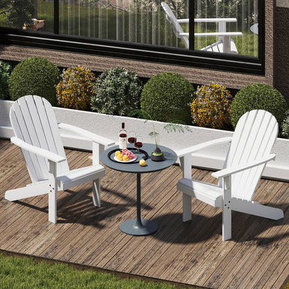 Acacia Wood Lounge Patio Adirondack Chair with Inclined Seat, White Adirondack Chairs at Gallery Canada