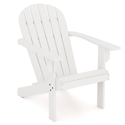 Acacia Wood Lounge Patio Adirondack Chair with Inclined Seat, White Adirondack Chairs at Gallery Canada