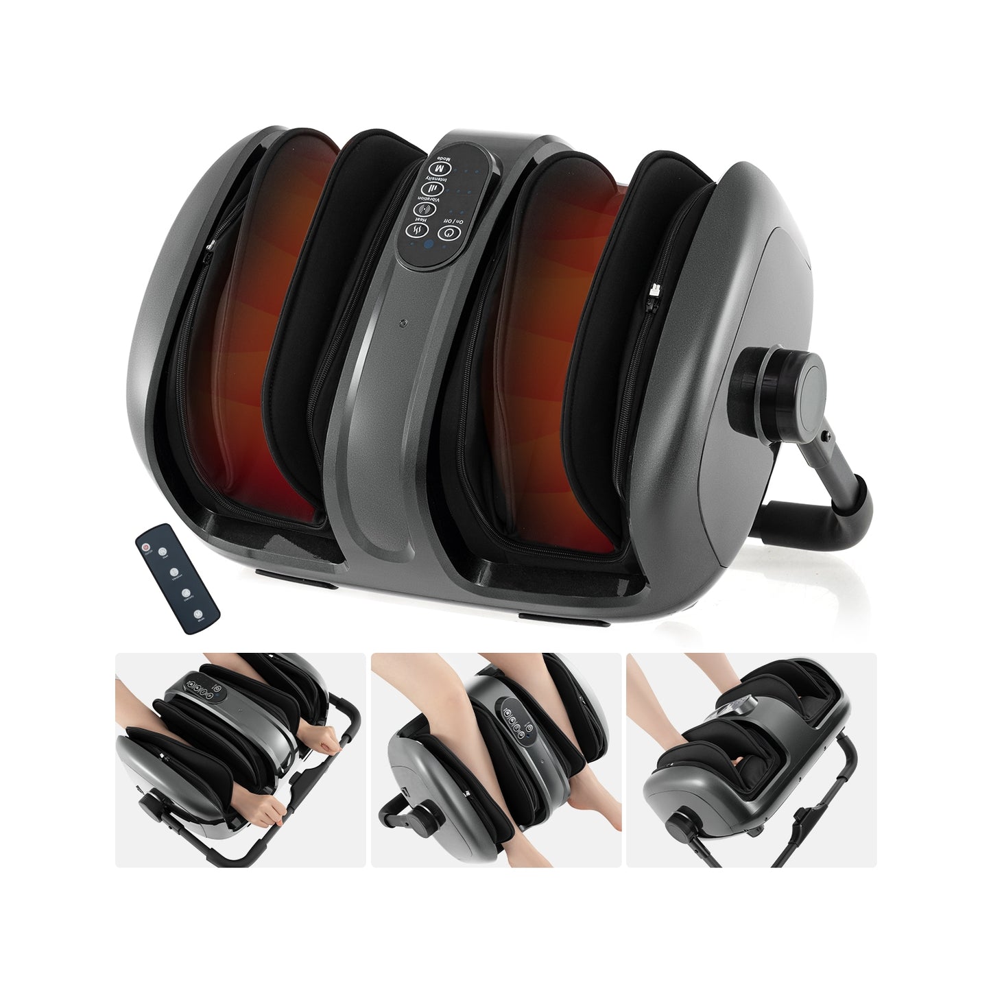 Foot And Calf Massager With Heat, Gray Foot Massager Gray at Gallery Canada