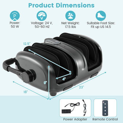 Foot and Calf Massager with Heat for Blood Circulation Pain Relief, Gray Foot Massager at Gallery Canada