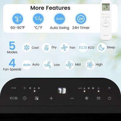 14000 BTU Inverter Portable Air Conditioner 3 in 1 Wifi Enabled AC Unit, White Portable Air Conditioners at Gallery Canada