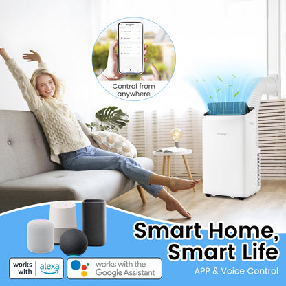 14000 BTU Inverter Portable Air Conditioner 3 in 1 Wifi Enabled AC Unit, White Portable Air Conditioners at Gallery Canada