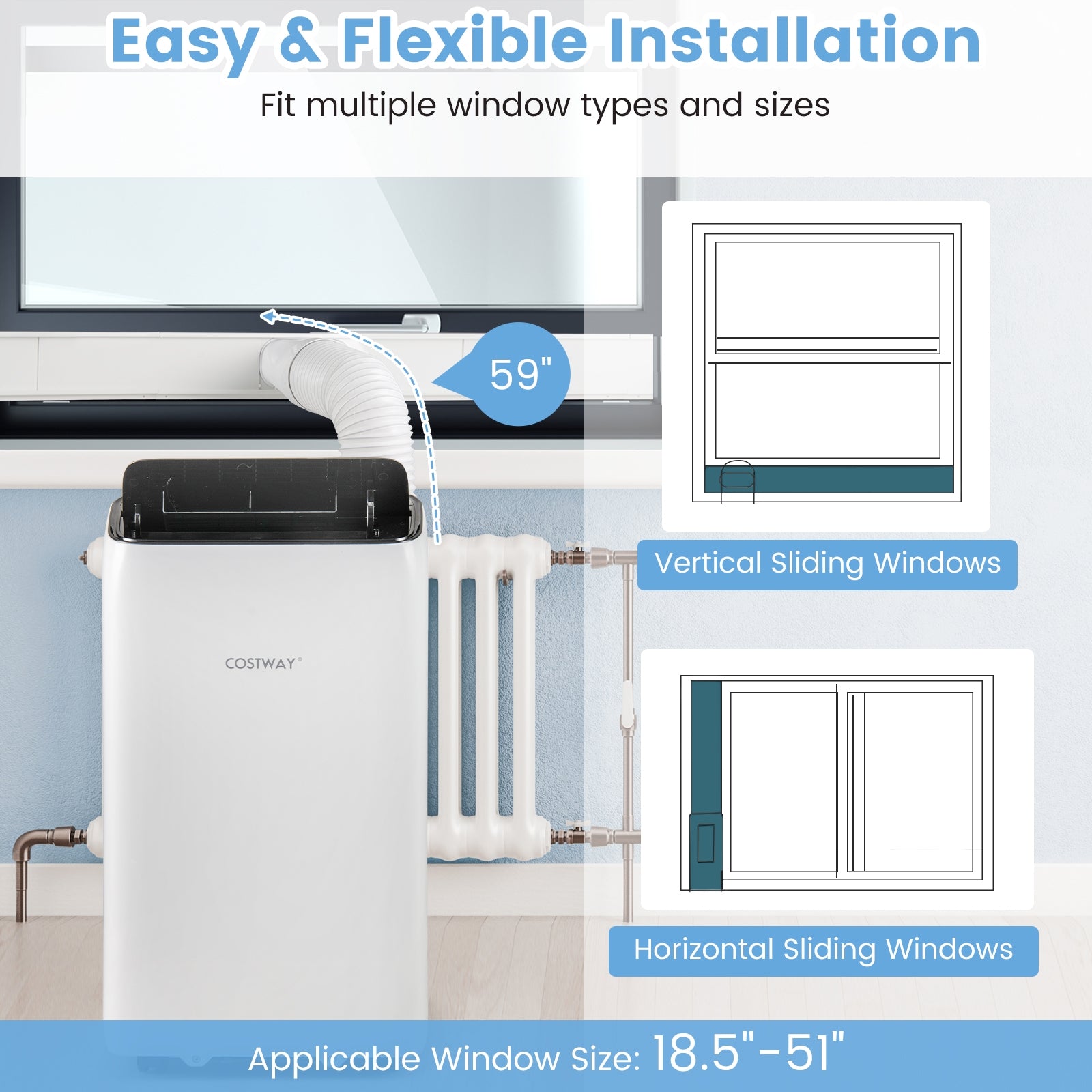 14000 BTU Inverter Portable Air Conditioner 3 in 1 Wifi Enabled AC Unit, White Portable Air Conditioners at Gallery Canada