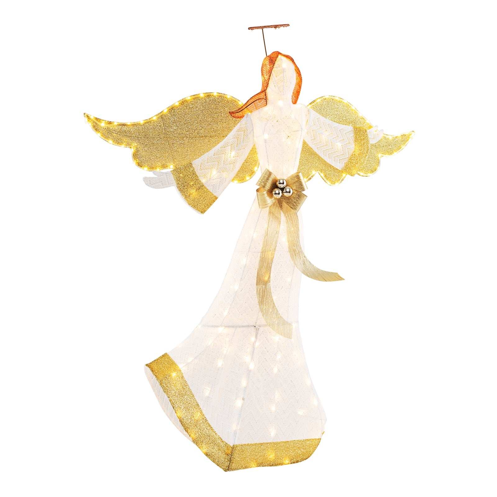 5.2 Feet Christmas Angel, Halo Wings, 180 Warm White LED Lights, White Christmas Decor & Accessories White at Gallery Canada