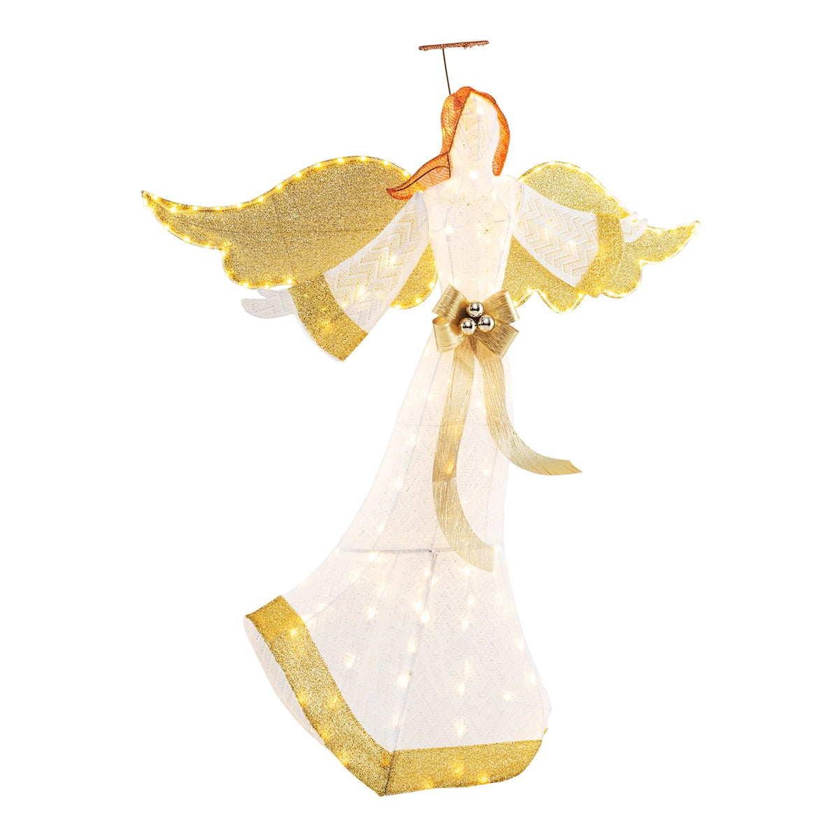 5.2 Feet Christmas Angel, Halo Wings, 180 Warm White LED Lights, White Christmas Decor & Accessories White at Gallery Canada