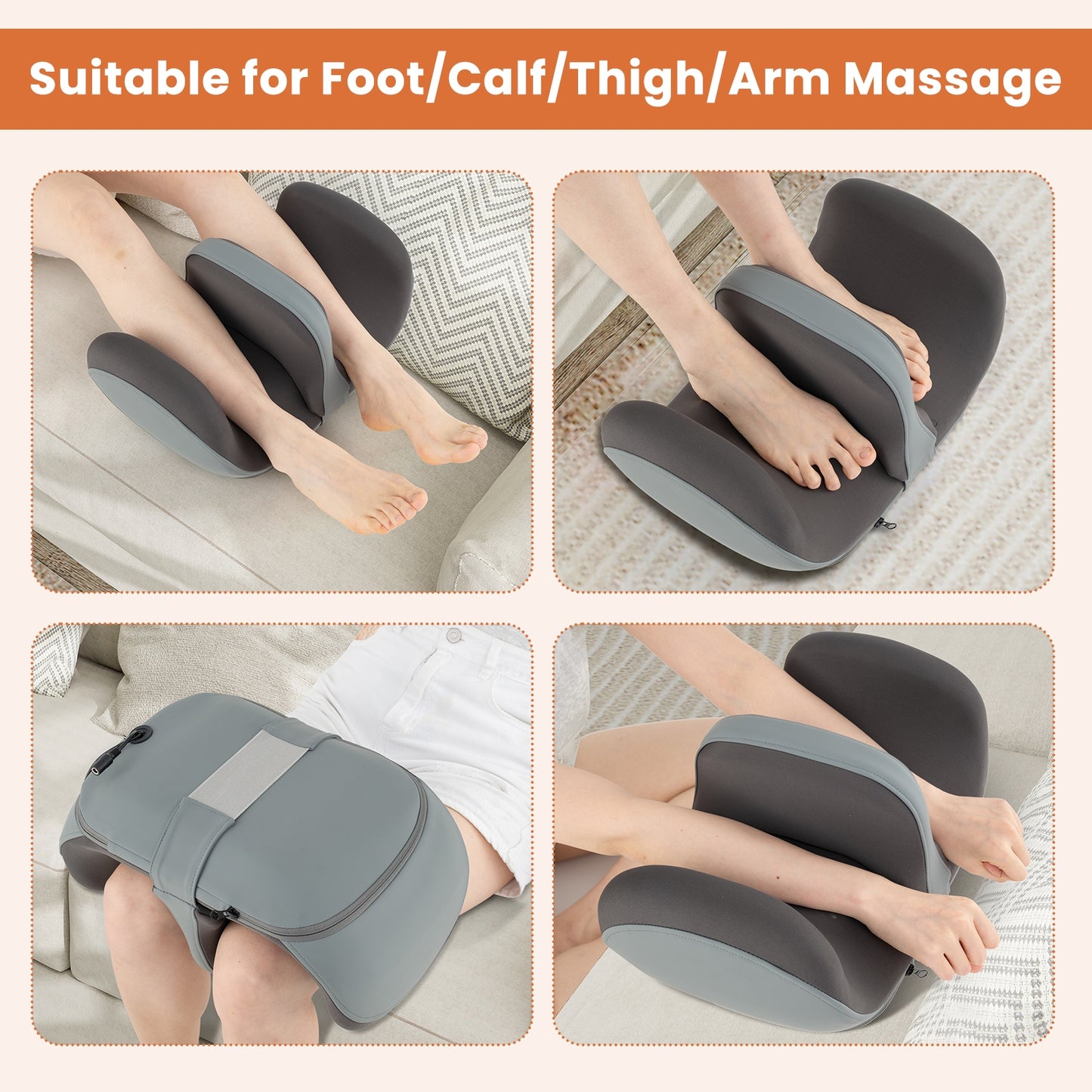 Foot and Calf Massager with Heat Gift for Women Men Mom Dad, Gray Foot Massager at Gallery Canada