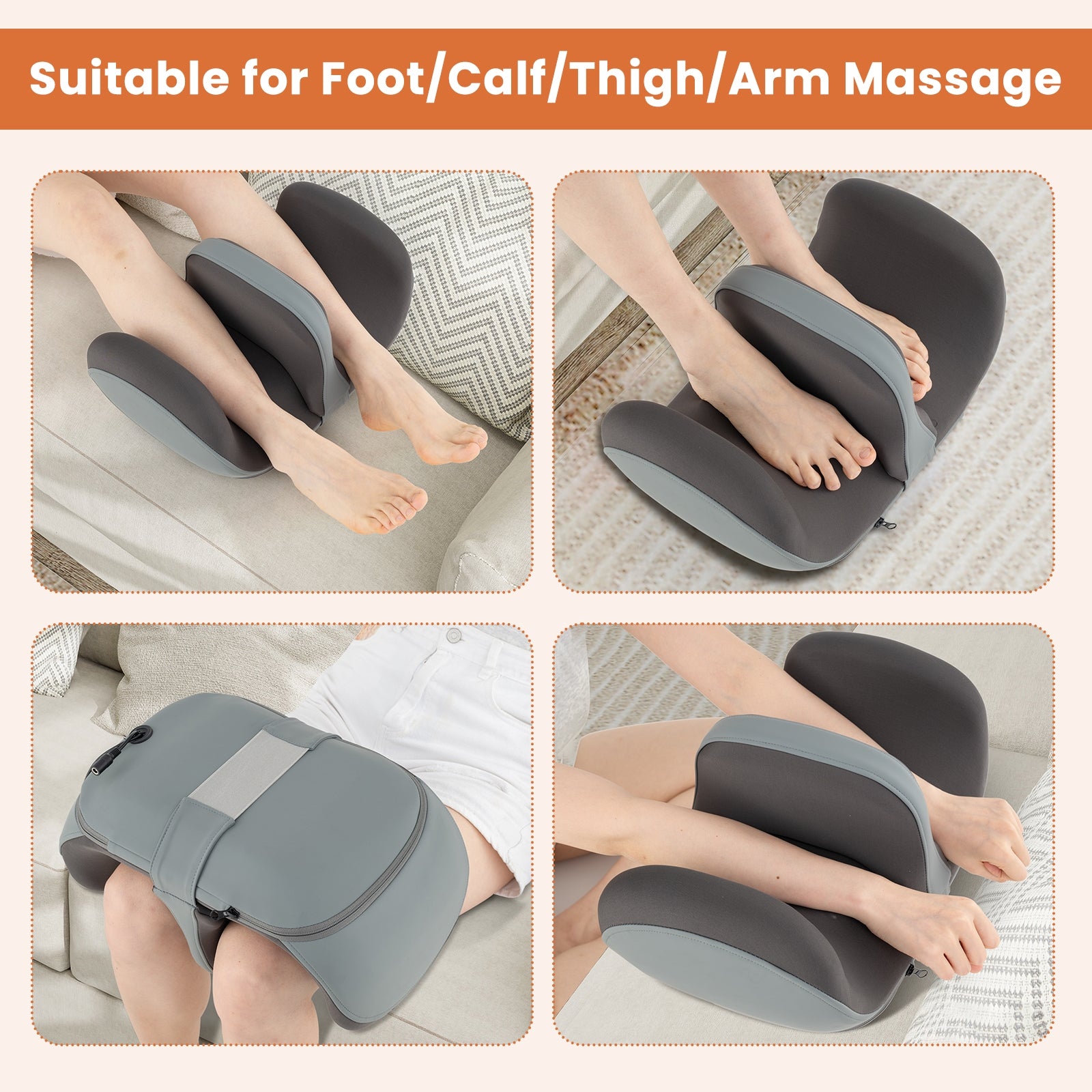 Foot and Calf Massager with Heat Gift for Women Men Mom Dad, Gray Foot Massager at Gallery Canada