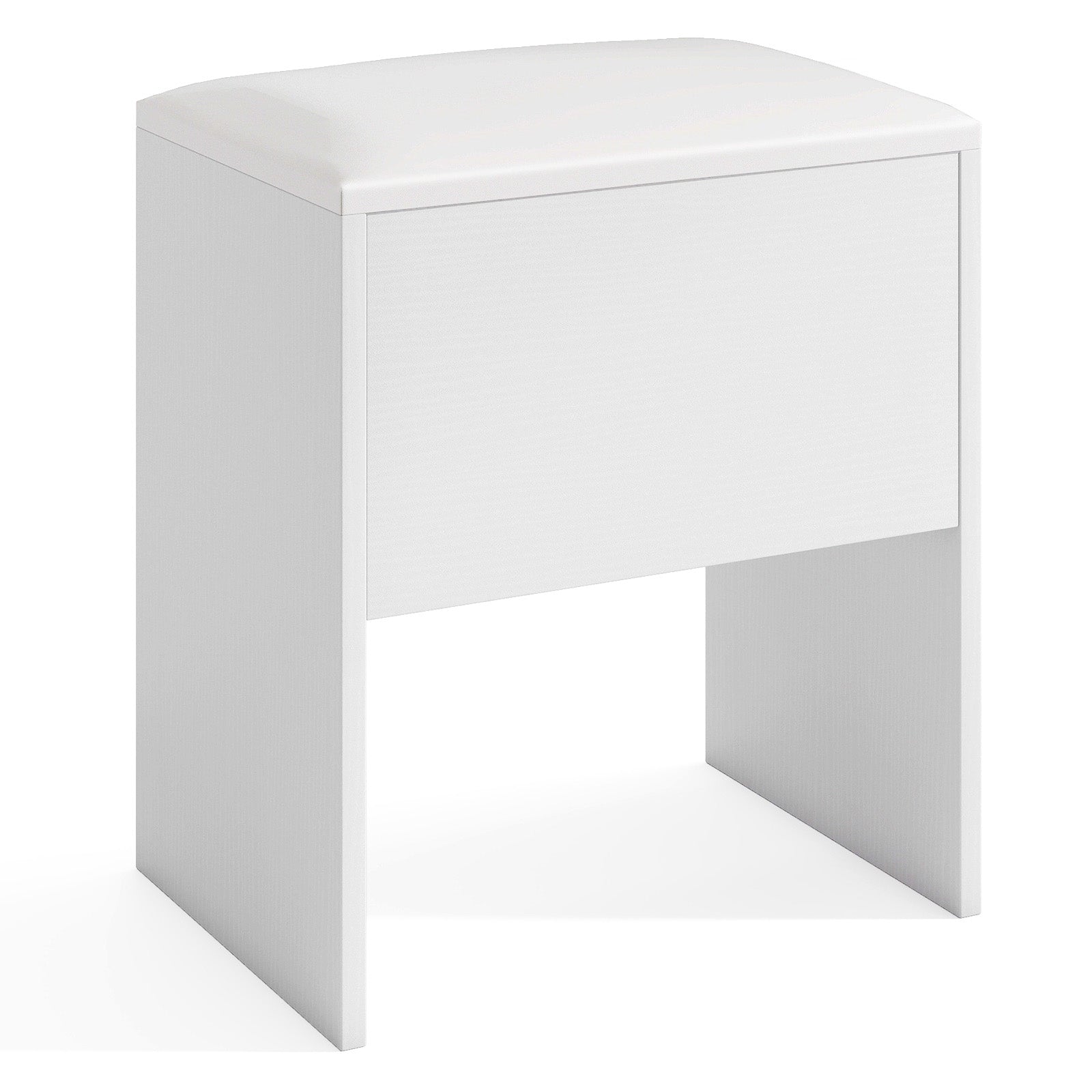 Vanity Stool With Flip Top Storage, Soft Padded Seat, White Ottomans White at Gallery Canada