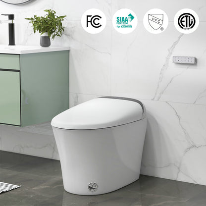 One-Piece Elongated Smart Toilet Bidet 1.28 GPF Dual-flush Toilet at Gallery Canada