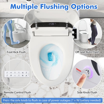 One-Piece Elongated Smart Toilet Bidet 1.28 GPF Dual-flush Toilet at Gallery Canada