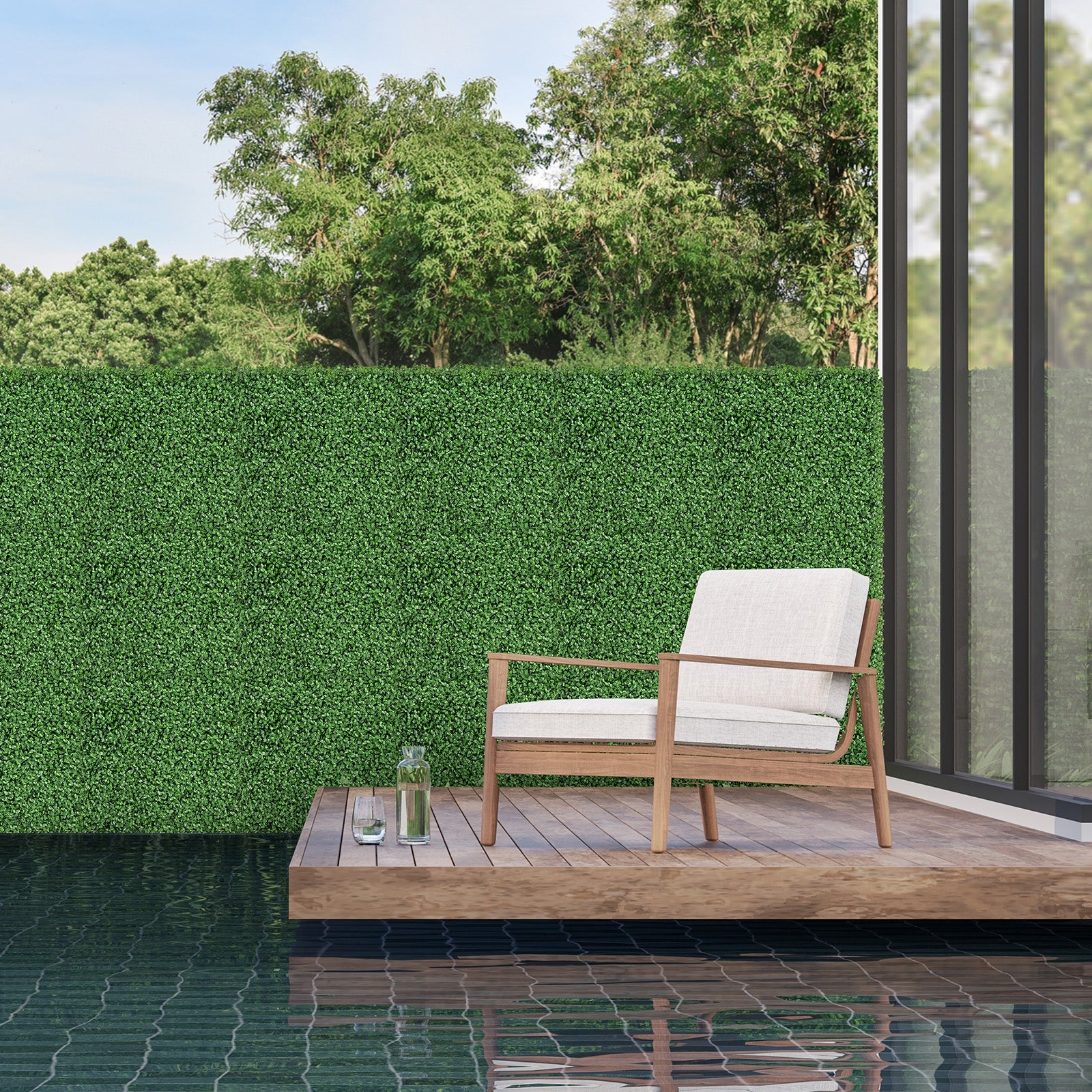 12 Pieces 20 x 20 Inch Artificial Boxwood Wall Panels with Insertable Branches, Green Decorative Fencing & Flooring at Gallery Canada