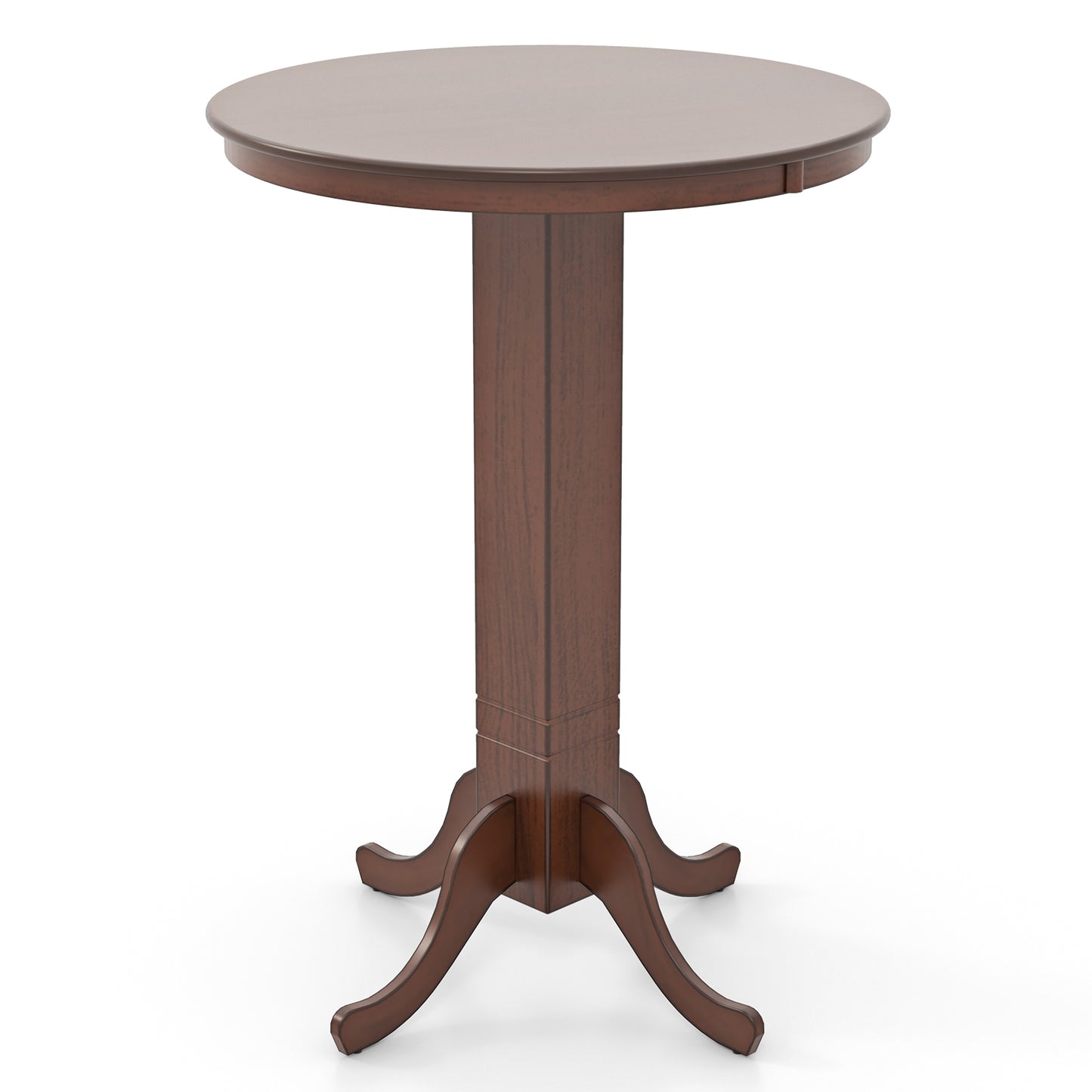 Wood Pub Round Dining Table with Pedestal Base, Espresso Dining Tables at Gallery Canada