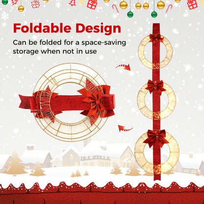 Christmas Lighted Wreaths, Set of 3, Warm White LED, Red Christmas Decor & Accessories at Gallery Canada